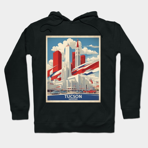 Tucson Arizona United States of America Tourism Vintage Poster Hoodie by TravelersGems